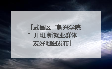 武昌区“新兴学院”开班 新就业群体友好地图发布