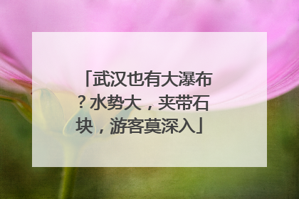 武汉也有大瀑布？水势大，夹带石块，游客莫深入