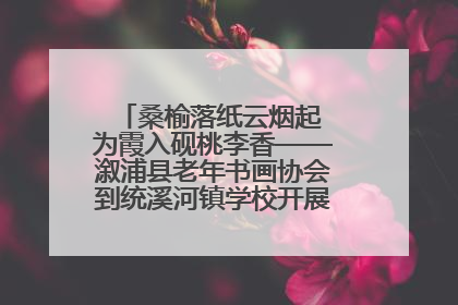 桑榆落纸云烟起 为霞入砚桃李香——溆浦县老年书画协会到统溪河镇学校开展书画进校园活动