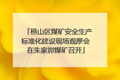 横山区煤矿安全生产标准化建设现场观摩会在朱家峁煤矿召开