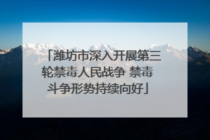 潍坊市深入开展第三轮禁毒人民战争 禁毒斗争形势持续向好