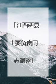 江西两县主要负责同志调整