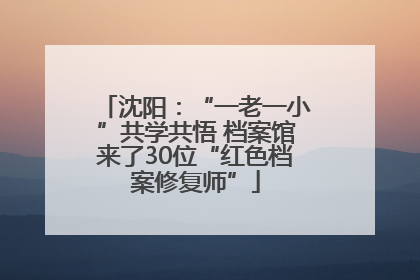 沈阳：“一老一小”共学共悟 档案馆来了30位“红色档案修复师”
