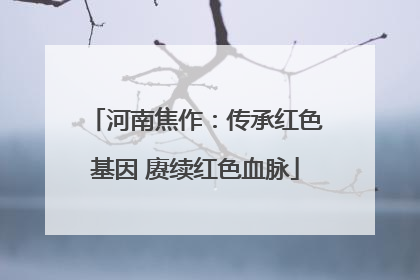 河南焦作：传承红色基因 赓续红色血脉