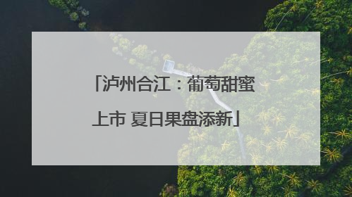 泸州合江：葡萄甜蜜上市 夏日果盘添新