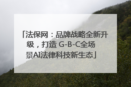 法保网：品牌战略全新升级，打造 G-B-C全场景AI法律科技新生态
