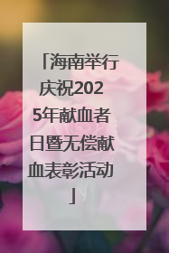 海南举行庆祝2025年献血者日暨无偿献血表彰活动