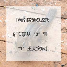 海南锆铪资源找矿实现从“0”到“1”重大突破