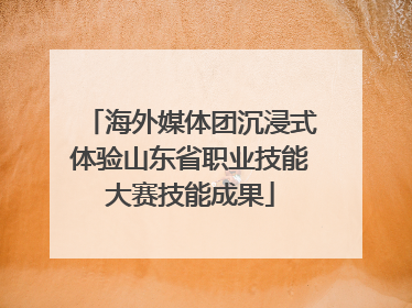 海外媒体团沉浸式体验山东省职业技能大赛技能成果