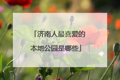 济南人最喜爱的本地公园是哪些