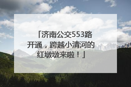 济南公交553路开通，跨越小清河的红墩墩来啦！
