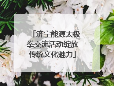 济宁能源太极拳交流活动绽放传统文化魅力