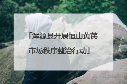 浑源县开展恒山黄芪市场秩序整治行动