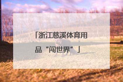 浙江慈溪体育用品“闯世界”