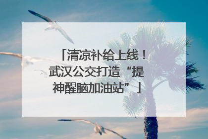 清凉补给上线！武汉公交打造“提神醒脑加油站”