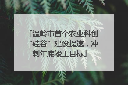 温岭市首个农业科创“硅谷”建设提速，冲刺年底竣工目标