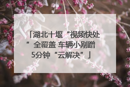 湖北十堰“视频快处”全覆盖 车辆小剐蹭5分钟“云解决”