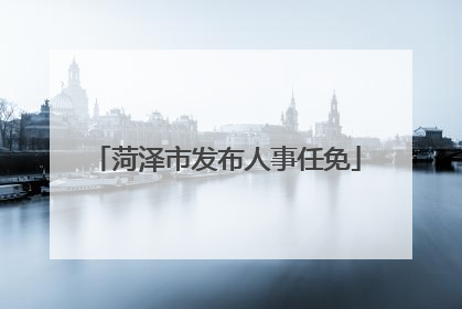 菏泽市发布人事任免