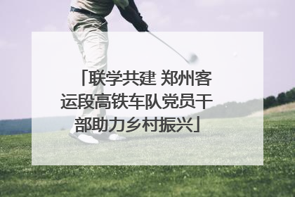 联学共建 郑州客运段高铁车队党员干部助力乡村振兴