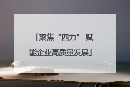 聚焦“四力” 赋能企业高质量发展