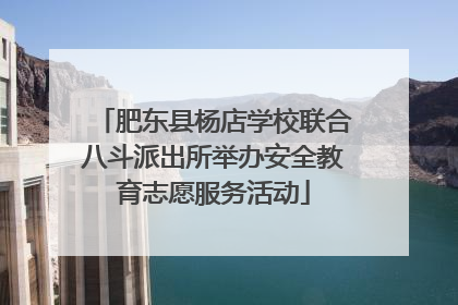 肥东县杨店学校联合八斗派出所举办安全教育志愿服务活动