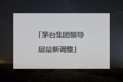 茅台集团领导层最新调整