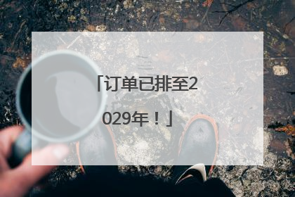订单已排至2029年！