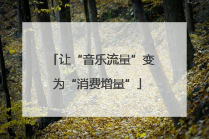 让“音乐流量”变为“消费增量”