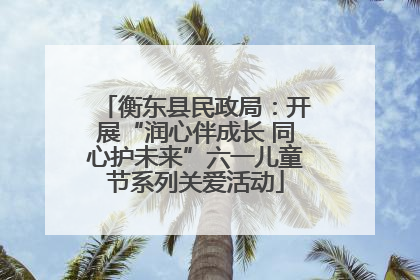 衡东县民政局：开展“润心伴成长 同心护未来”六一儿童节系列关爱活动