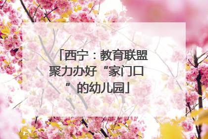 西宁：教育联盟聚力办好“家门口”的幼儿园