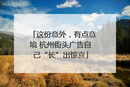 这份意外，有点意境 杭州街头广告自己“长”出惊喜
