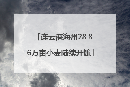连云港海州28.86万亩小麦陆续开镰