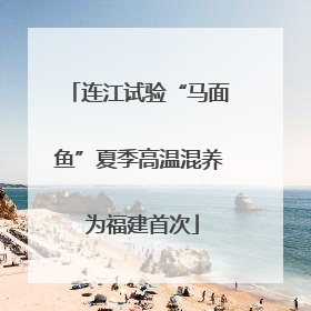连江试验“马面鱼”夏季高温混养 为福建首次