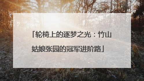 轮椅上的逐梦之光：竹山姑娘张园的冠军进阶路