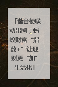 谐音梗联动出圈，蚂蚁财富“指数+”让理财更“加”生活化