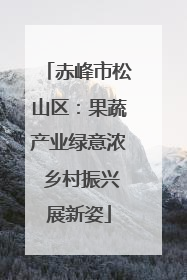 赤峰市松山区：果蔬产业绿意浓 乡村振兴展新姿