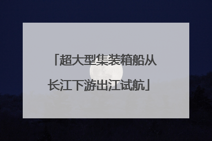 超大型集装箱船从长江下游出江试航