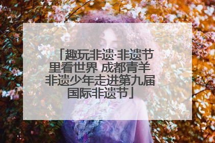 趣玩非遗·非遗节里看世界 成都青羊非遗少年走进第九届国际非遗节