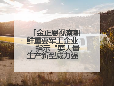 金正恩视察朝鲜重要军工企业，指示“要大量生产新型威力强大的炮弹”