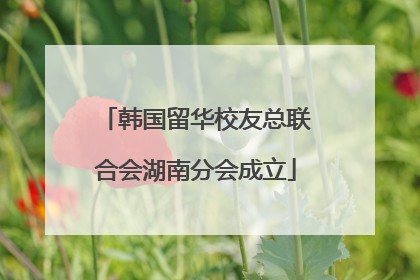 韩国留华校友总联合会湖南分会成立