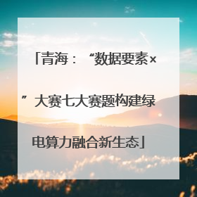 青海：“数据要素×”大赛七大赛题构建绿电算力融合新生态