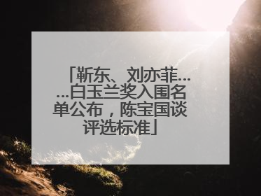 靳东、刘亦菲……白玉兰奖入围名单公布，陈宝国谈评选标准