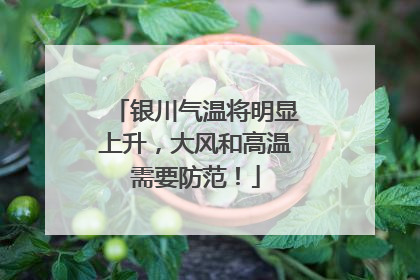 银川气温将明显上升，大风和高温需要防范！