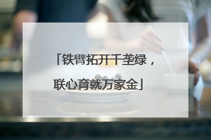 铁臂拓开千垄绿，联心育就万家金