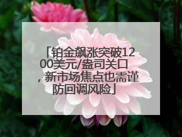 铂金飙涨突破1200美元/盎司关口，新市场焦点也需谨防回调风险