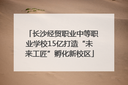 长沙经贸职业中等职业学校15亿打造“未来工匠”孵化新校区
