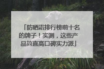 防晒霜排行榜前十名的牌子！实测，这些产品简直高口碑实力派