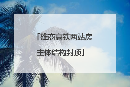 雄商高铁两站房主体结构封顶
