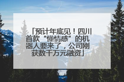 预计年底见！四川首款“懂情感”的机器人要来了，公司刚获数千万元融资