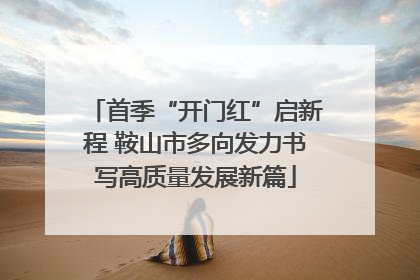 首季“开门红”启新程 鞍山市多向发力书写高质量发展新篇